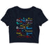 2 TV Series A-Z Custom Printed Graphic Design Crop Top T-Shirt for Women